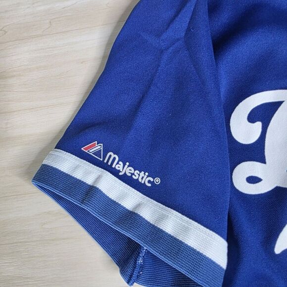Vintage Majestic Los Angeles Dodgers Blue Jersey Embroidered #15 Size Small - Picture 4 of 6